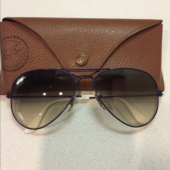 ray ban aviator purple gradient